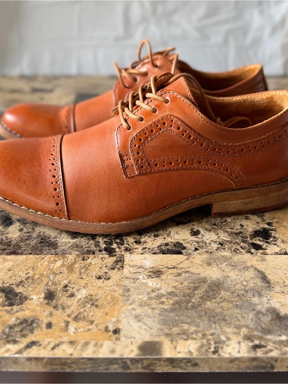 ArkBird Leather Cap-Toe Dress Shoes for Men size 8.5